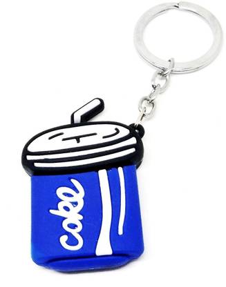 Pinaka PC1042 Big Coke Drinks Party Coke Silicone Model Blue Keyring Key Chain