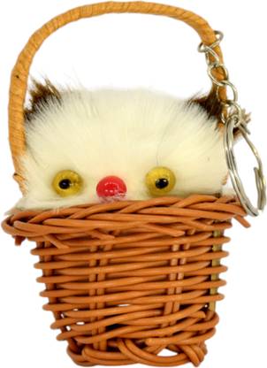 Samogrik Fancy Kitty On Busket Key Chain