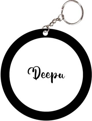 SY Gifts Deepu Name Black Keychain Key Chain