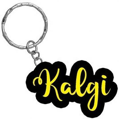 SY Gifts Kalgi Name Black Yellow Name Keychain Key Chain