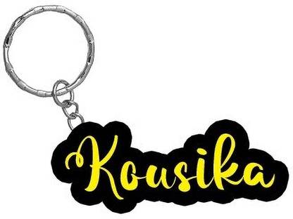 SY Gifts Kousika Name Black Yellow Name Keychain Key Chain