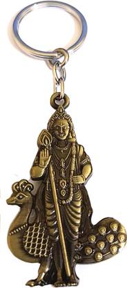 MISMIL Antique Gold Murugan Key Chain