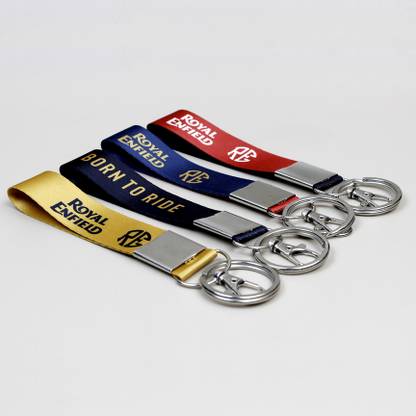 SMIZE Set of 4 Royal Enfield Keychain Satin Material Gift For Bike Lover Key Chain