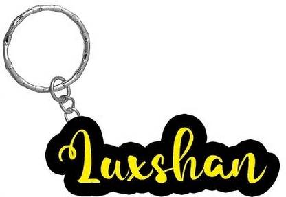 SY Gifts Luxshan Name Black Yellow Name Keychain Key Chain