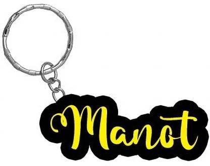 SY Gifts Manot Name Black Yellow Name Keychain Key Chain