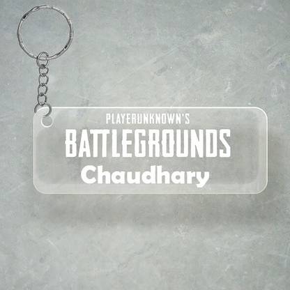 SY Gifts PUBG Design With Chaudhary Name Key Chain