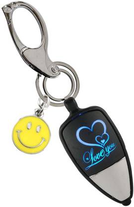 cabo dream Premium Quality Love You LED Light With Smiley Locking Lock Key Chain