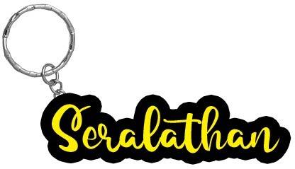 SY Gifts Seralathan Name Black Yellow Name Keychain Key Chain