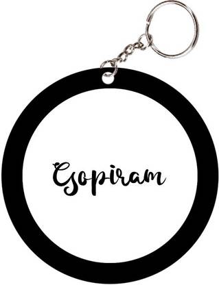 SY Gifts Gopiram Name Black Keychain Key Chain