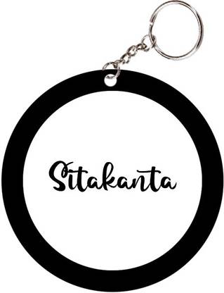 SY Gifts Sitakanta Name Black Keychain Key Chain