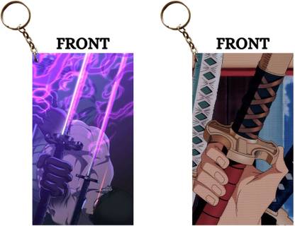 Hariyaali Enterprises LLP One Piece ZORO SWORDS KILL AND SAVE Unique Style 2 pcs Combo Key Chain