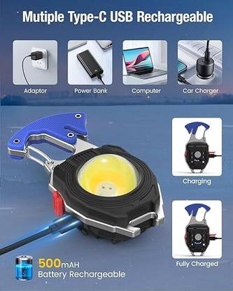 DNM Multifunction Led Light with Bottle Opener, Magnetic Base, Lighter, Screwdriver Torch
