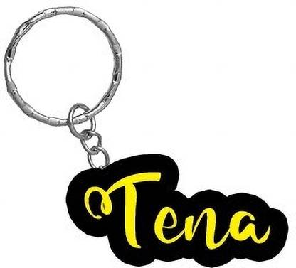 SY Gifts Tena Name Black Yellow Name Keychain Key Chain