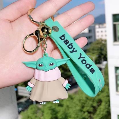 Mubco Baby Yoda Star Wars 3D Keychain | Strap Charm & Hook Cartoon Model Toys Gift Key Chain