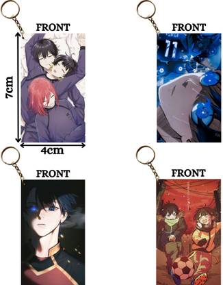 Hariyaali Enterprises LLP Blue Lock ISAGI BACHIRA CHIGIRI PLAYING HARD Unique Style 4 pcs Combo Key Chain