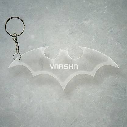 SY Gifts Batman Logo Desigh With Varsha Name Key Chain
