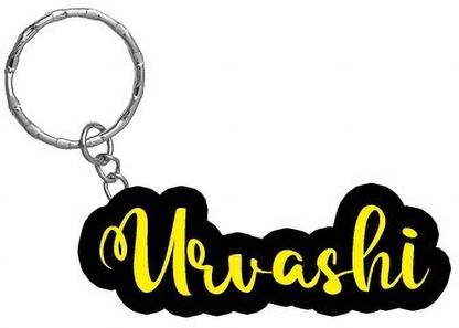 SY Gifts Urvashi Name Black Yellow Name Keychain Key Chain