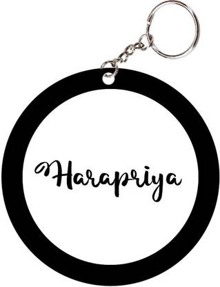SY Gifts Harapriya Name Black Keychain Key Chain