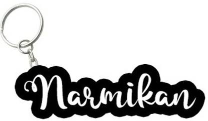 SY Gifts Narmikan Black White Name Keychain Key Chain