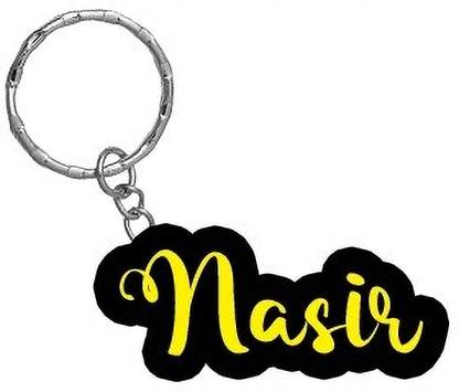 SY Gifts Nasir Name Black Yellow Name Keychain Key Chain