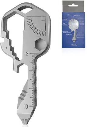 PIPALIYA Multi Tool Keychain, 24- in-1 Key Shaped Pocket Tool Key Chain