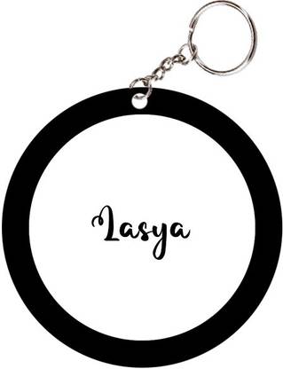 SY Gifts Lasya Name Black Keychain Key Chain
