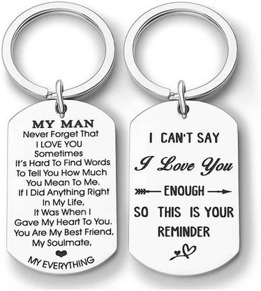 M Men Style My Man Keychain for Boyfriend Husband Valentines Day Gifts KeyS27 Key Chain