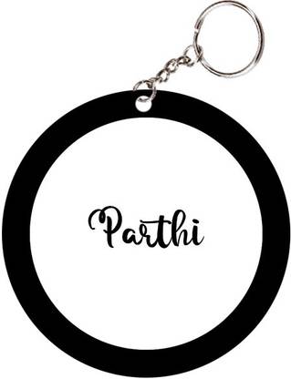SY Gifts Parthi Name Black Keychain Key Chain