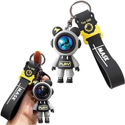 ALLIHOR Astronaut Keychain Pilot Bear Strap Cool Cute Keychains for Bike (Multicolour) Key Chain