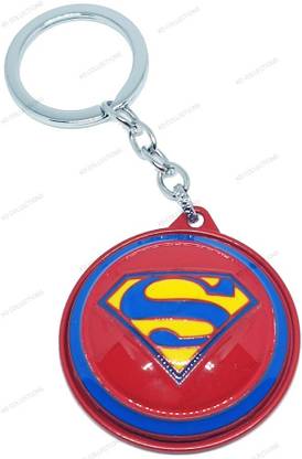kd collections KD-645 Superman Revolving Fidget Spinner Rotating Keychain Key Chain