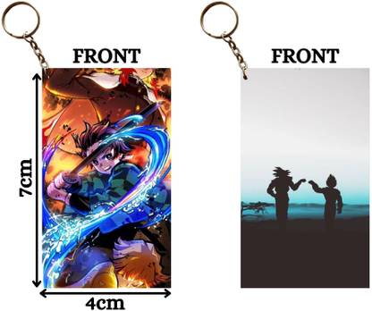 Hariyaali Enterprises LLP TANJIRO WATER WAVES X GOKU AND VEGETA TEAM Unique Style 2 pcs Combo Key Chain