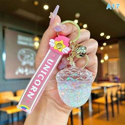 Mr. Auen Creative Floating Quicksand Keychains Liquid Keychains with Pendant Key Chain