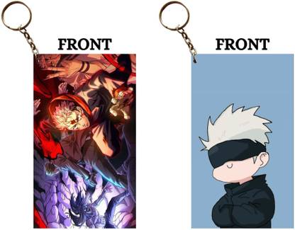 Hariyaali Enterprises LLP Jujutsu Kaisen GOJO CALM SUKUNA ANGRY BUT MAHITO Unique Style 2 pcs Combo Key Chain
