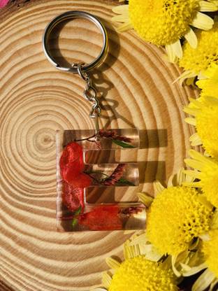 crafcan Resin Real Flower Keychain |Pack of 1 Key Chain