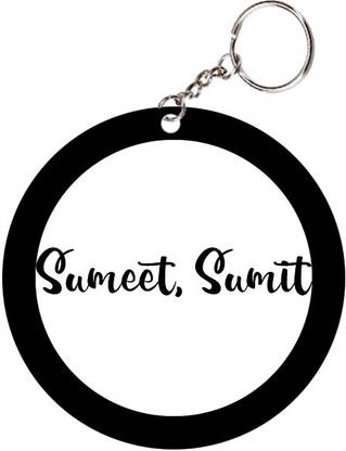 SY Gifts Sumeet, Sumit Name Black Keychain Key Chain