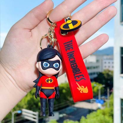 Mubco The Incredibles Violet Parr 3D Keychain | Strap Charm & Hook | PVC Cartoon Model Key Chain