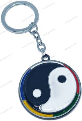kd collections KD-647 Yin Yang Rotating Revolving Spinner Keychain Key Chain