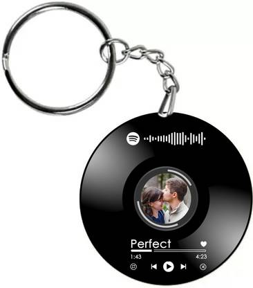 heeva creation Customised Spotify Keychain with Personalised your image And Spotify Song Code. Key Chain