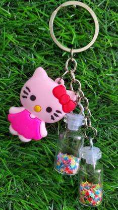 ABEL Hello Kitty With Glitter Bottle Key Chain