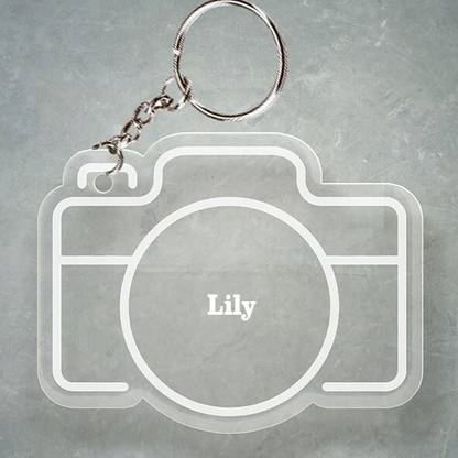 SY Gifts Camera Design Keychain With Lily Name Key Chain