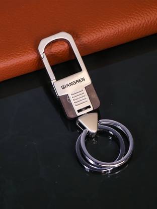 Elegant Lifestyle Luxury Keychain Black Clasp Classic Men Metal Key Holder Romantic Gift, Creative Key Chain