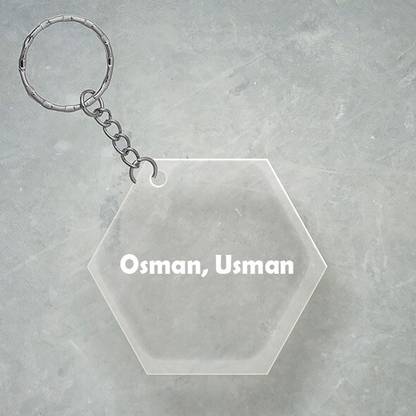 SY Gifts Osman, Usman Name Hexagon Keychain Key Chain