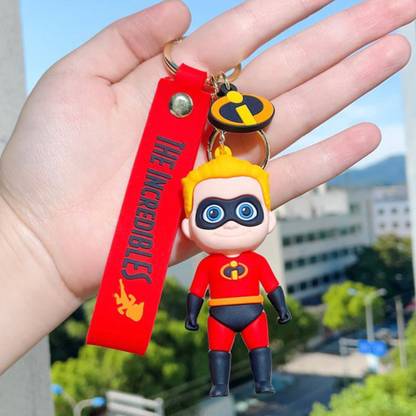 Mubco The Incredibles Dash 3D Keychain | Strap Charm & Hook | PVC Cartoon Model Gift Key Chain