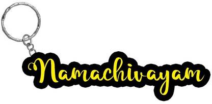 SY Gifts Namachivayam Name Black Yellow Name Keychain Key Chain