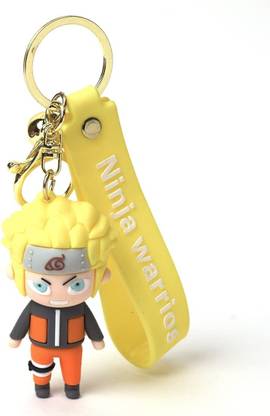 INDIANA HUDA Angry Naruto Anime 3D Keychain | Strap Charm & Hook Anime Cartoon Key Chain