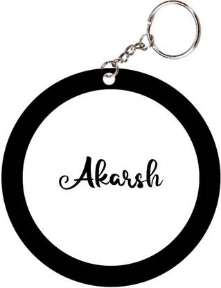 SY Gifts Akarsh Name Black Keychain Key Chain