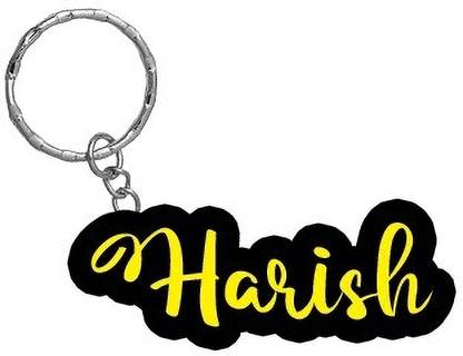 SY Gifts Harish Name Black Yellow Name Keychain Key Chain