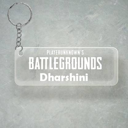 SY Gifts PUBG Design With Dharshini Name Key Chain