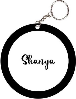 SY Gifts Shanya Name Black Keychain Key Chain