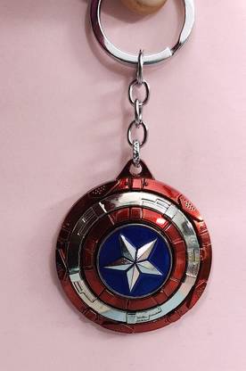 AMANVANI 1 Piece Star Rotating Spinner Keychain for Car & Bike Metal Keyring Keychain Key Chain